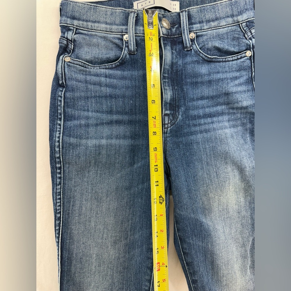 AYR Jeans Womens 28x26 (25x26) Blue‎ The Riser Skinny Fit Denim Stretch Fray Hem - Picture 4 of 12